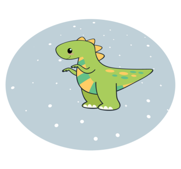 detský vinylový koberec obuv dinosaura - Tenstickers
