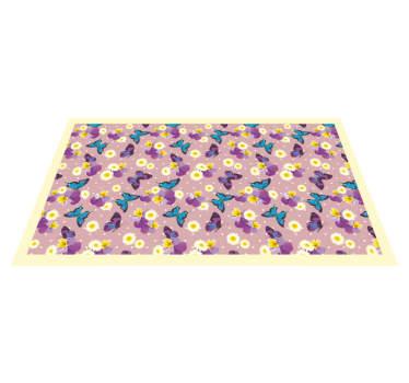 rôzne vinylové koberce pre deti motýlie záhradné pole - Tenstickers