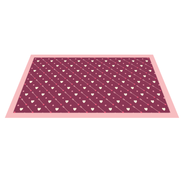 rôzne vinylové koberce pre deti diagonálny vzor srdca - Tenstickers