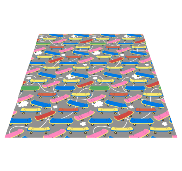 rôzne vinylové koberce pre deti skateboard vzor - Tenstickers