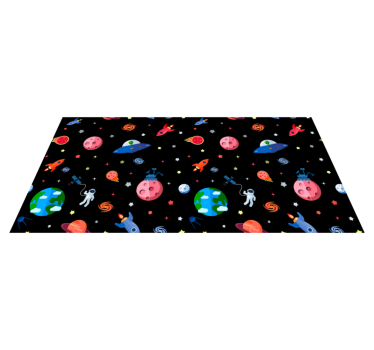 Planéty a koberec hviezdnej podlahy galaxie - Tenstickers