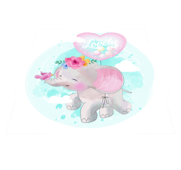 Slon s balónmi vinylová rohož - Tenstickers