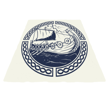 Vikingské lode detský vinylový koberec - Tenstickers