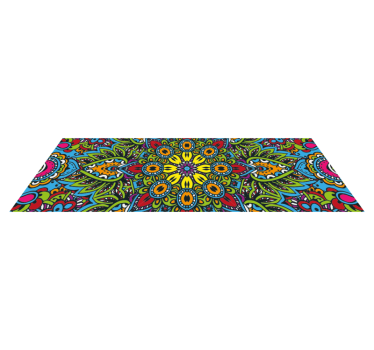 Viacfarebná mandala mozaika mozaiková vinylová podlaha - Tenstickers