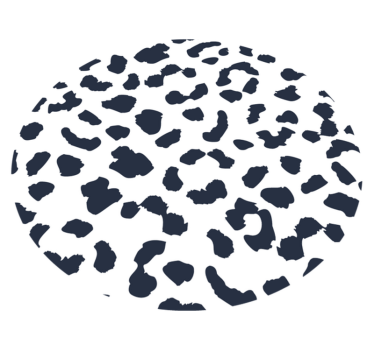 Kruhový koberec z leopardej kože so zvieracou potlačou - Tenstickers
