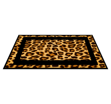 Obdĺžnikový koberec z leopardej kože so zvieracou potlačou - Tenstickers