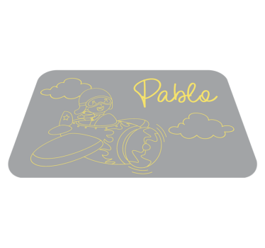 Pantone lietadlo s menom prispôsobeným vinylovým kobercom - Tenstickers