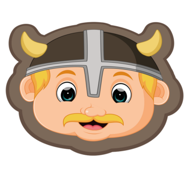 detský vinylový koberec blond vikingská postava - Tenstickers