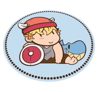 detský vinylový koberec chlapec vikingský bojovník - Tenstickers