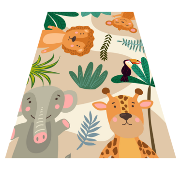 Detský nordic jungle animals detský vinylový koberec - Tenstickers