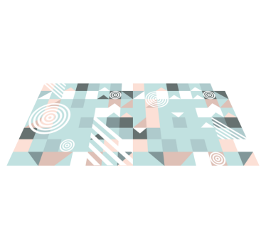 Vinylový koberec severské geometrické pastelové tóny - Tenstickers