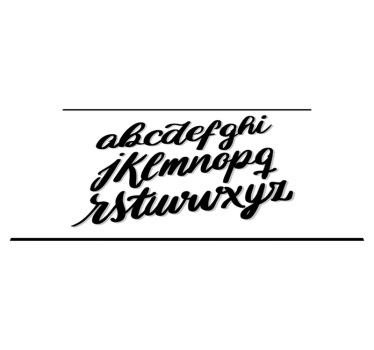 vinylový koberec abeceda čiernobiele písmená - Tenstickers