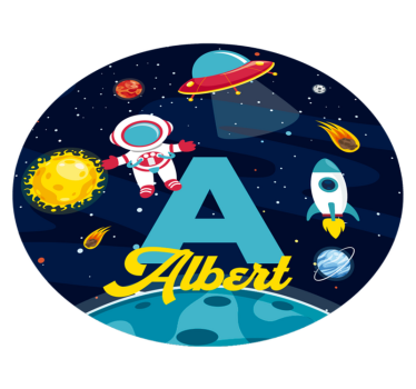 Vesmír a galaxia v čiernej farbe s vinylovým kobercom prispôsoben - Tenstickers