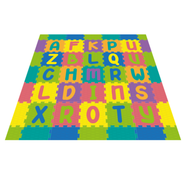 vinylový koberec abeceda farebný dizajn hry - Tenstickers