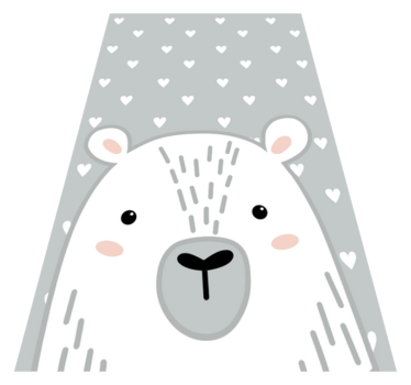šedý severský medveď pre bábätko - Tenstickers