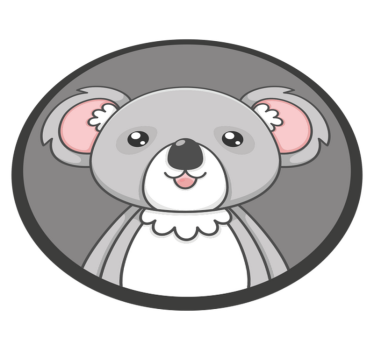 Severská sivá khoala detská podložka - Tenstickers
