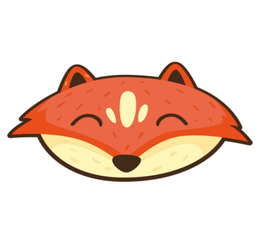 Nordic fox face baby mat - Tenstickers