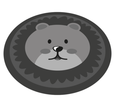 Nordic grey lyon baby mat - Tenstickers
