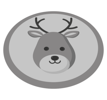vinylový koberec pre bábätko sivý jeleň - Tenstickers
