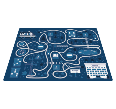 Nordic blue road detská podložka - Tenstickers