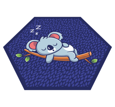 detský vinylový koberec ospalé koala mláďa - Tenstickers
