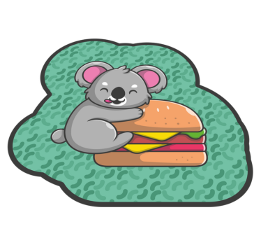vinylový koberec pre bábätko roztomilé koala občerstvenie - Tenstickers