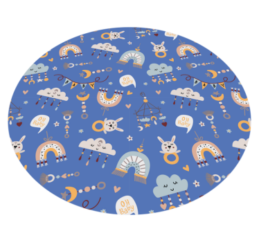 detský vinylový koberec vzory mláďat zvierat - Tenstickers
