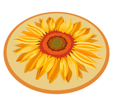 Veľký oranžový kvet slnečnice - Tenstickers