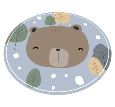 Portrét medvedej zvieracej podložky - Tenstickers