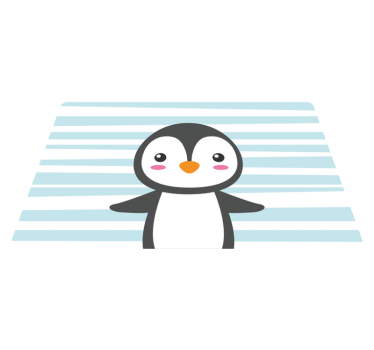 šťastný tučniak zvieracia podložka - Tenstickers