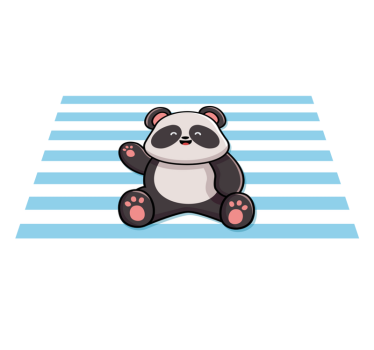 detský vinylový koberec hravý dizajn pandy - Tenstickers