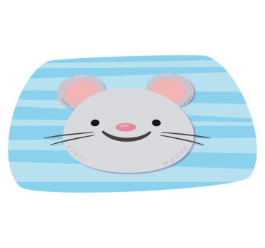 detský vinylový koberec roztomilá myšia tvárička - Tenstickers