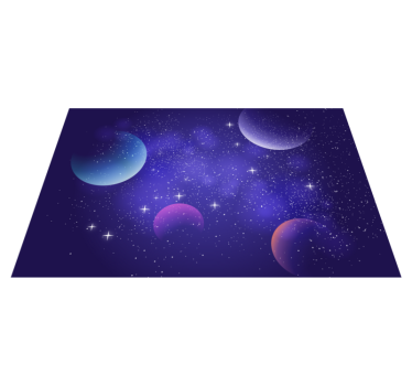 hviezdy vinylový koberec kozmická vesmírna scéna - Tenstickers