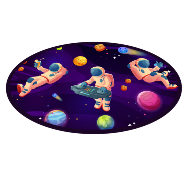 hviezdy vinylový koberec návrh párty pre astronautov - Tenstickers