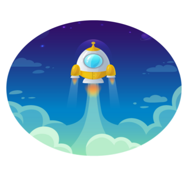 hviezdy vinylový koberec scéna štartu rakety - Tenstickers