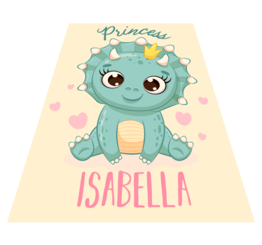 rôzne vinylové koberce pre deti dinosauria princezná s menom - Tenstickers