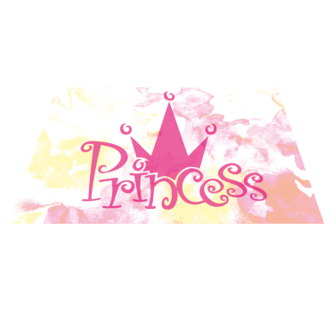 Osobný vinylový koberec princeznej koruny ružový - Tenstickers