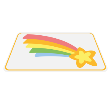 detský vinylový koberec motív dúhovej hviezdy - Tenstickers