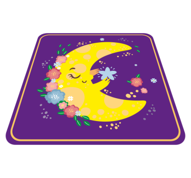 hviezdy vinylový koberec veselý mesačný kvet - Tenstickers