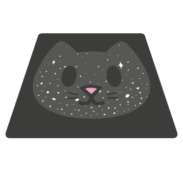 vinylový koberec pre bábätko roztomilá mačacia tvár - Tenstickers