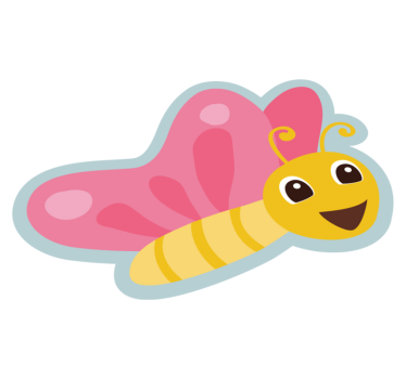 detský vinylový koberec farebný motýľ - Tenstickers