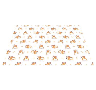 detský vinylový koberec roztomilé postavičky corgiov - Tenstickers