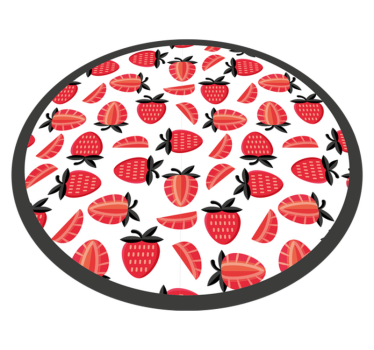 Skutočne vyzerajúce červené jahody so vzorom v kuchyni - Tenstickers