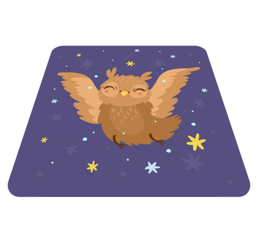 rôzne vinylové koberce pre deti veselý dizajn sovy - Tenstickers