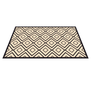 Sivý a béžový kosoštvorec vzor geometrický koberec - Tenstickers