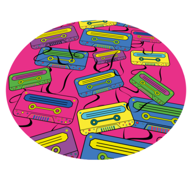 Rôzne vinylové koberce pre deti Živé kazetové pásky - Tenstickers