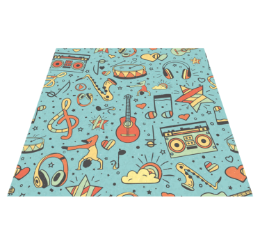 rôzne vinylové koberce pre deti hudobné symboly hravé - Tenstickers