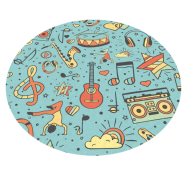 rôzne vinylové koberce pre deti téma hudobných nôt - Tenstickers