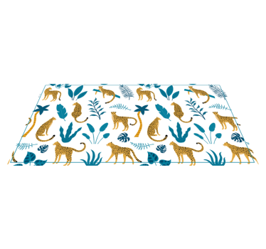 vinylový koberec pre bábätko tropický leopardí vzor - Tenstickers