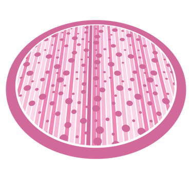 Vinylový koberec pre bábätko s ružovými pruhmi a bodkami - Tenstickers